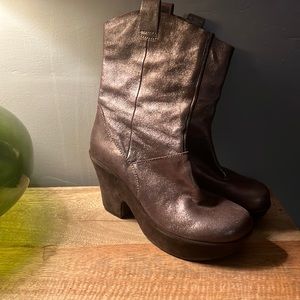 Kork-Ease Bronze Leather Boots Sz 9